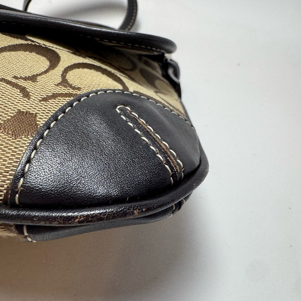 Coach Signature Smoke Canvas Crossbody Bag #6079 Y2K - Picture 9 of 10